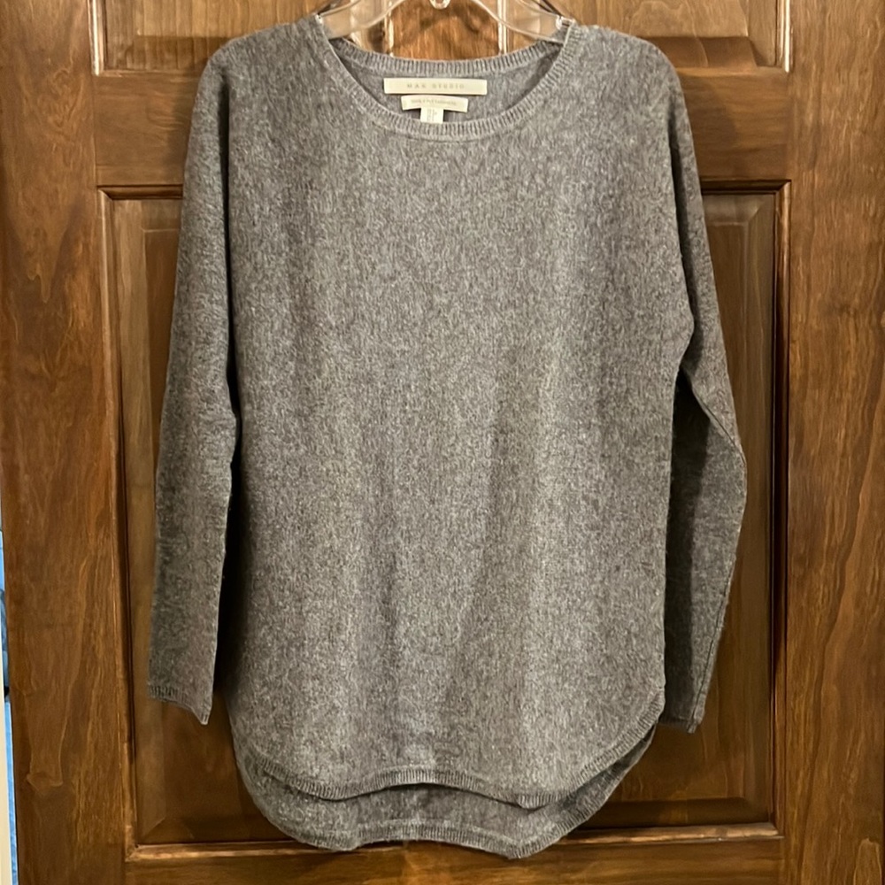 Max Studio - gray 2-ply cashmere sweater
